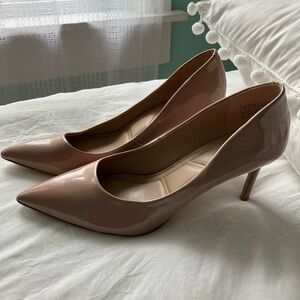 Jenn Ardor Glossy Beige Heels